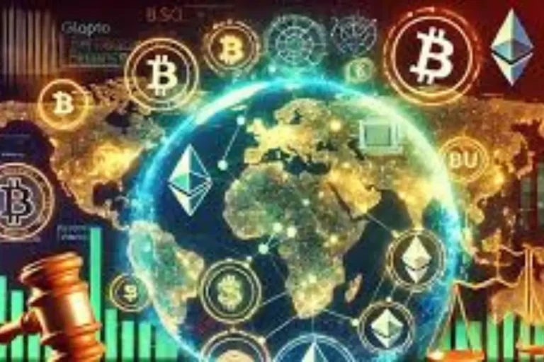 Cryptocurrency Regulations: A graph showing fluctuating cryptocurrency prices, indicating a bearish trend despite overall market stability.